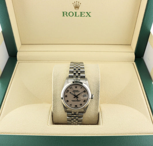 1990 Rolex Datejust 68240 Ivory Computer Roman Dial SS Jubilee No Papers 31mm
