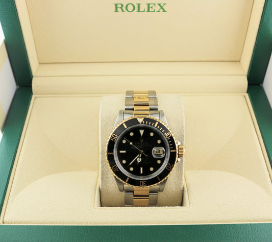1990 Rolex Submariner 16613 Black Dial TT Oyster No Papers 40mm