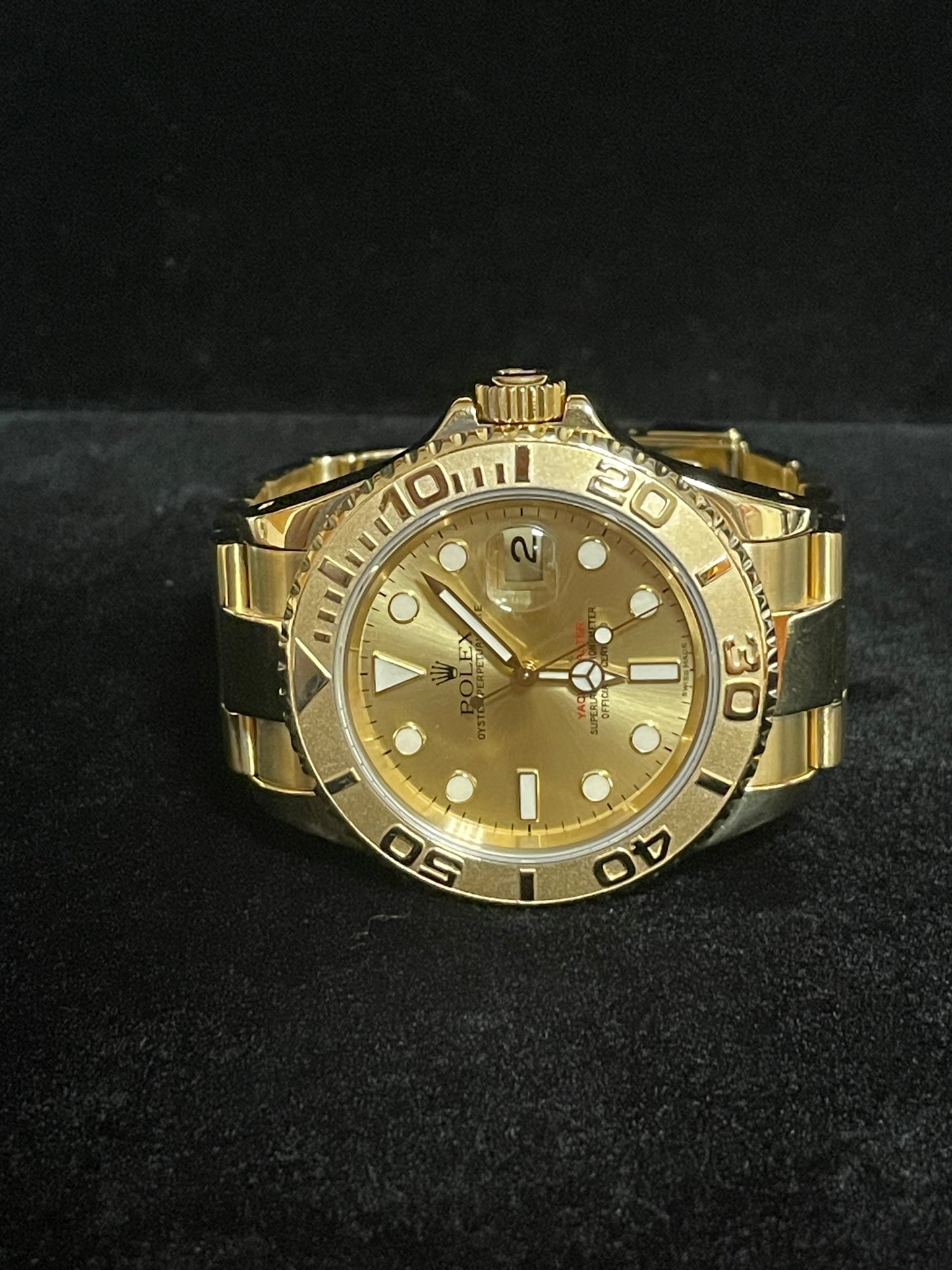 1995 Rolex Yacht-Master 16628 Champagne Dial 18kt Oyster No Papers 40mm