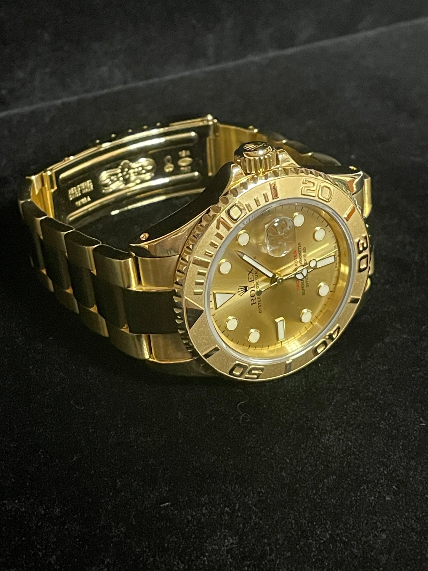 1995 Rolex Yacht-Master 16628 Champagne Dial 18kt Oyster No Papers 40mm