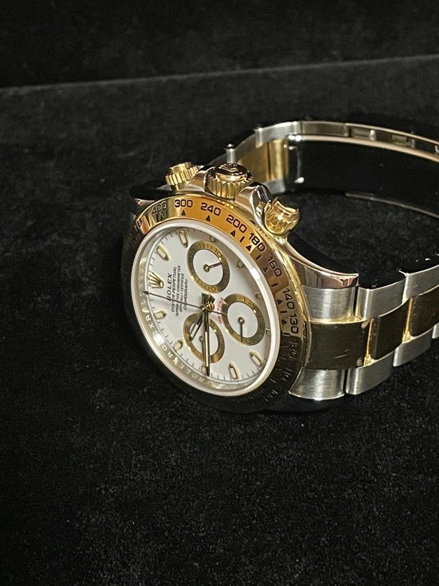 2020 Rolex Daytona 116503 White Dial TT 18kt Oyster With Papers 40mm