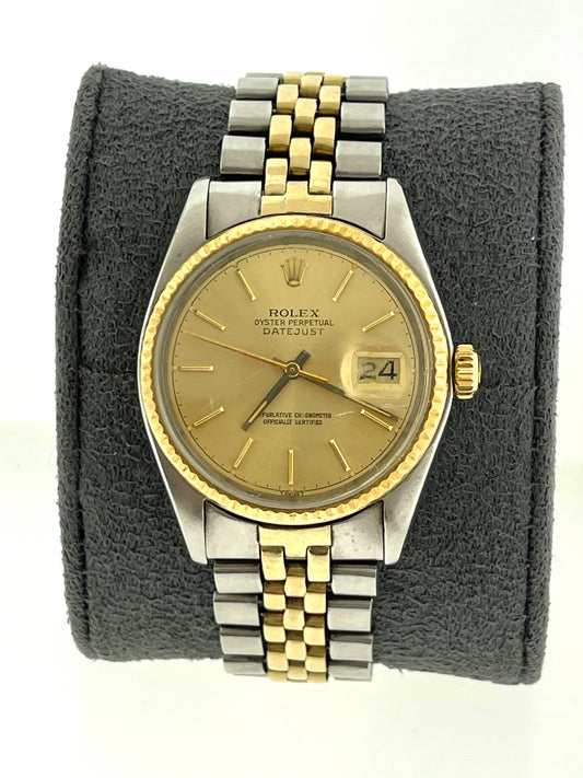 1978 Rolex Datejust 16013 Champagne Dial Two Tone Jubilee No Papers 36mm