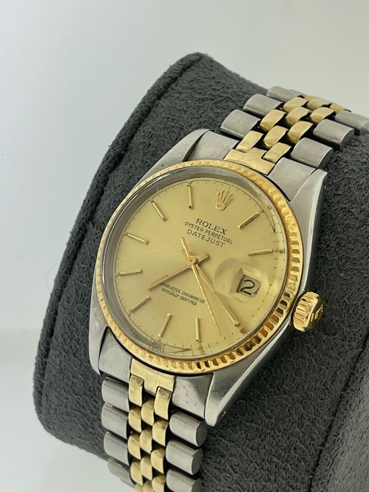 1978 Rolex Datejust 16013 Champagne Dial Two Tone Jubilee No Papers 36mm