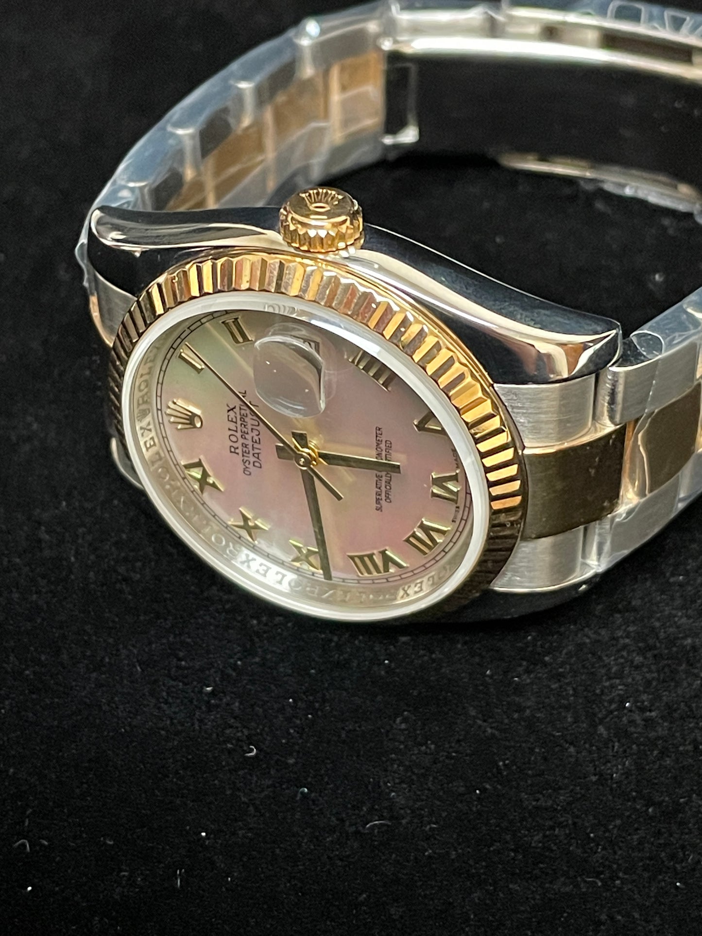 2007 Rolex Datejust 116233 MOP Roman Dial TT 18kt Oyster No Papers 36mm