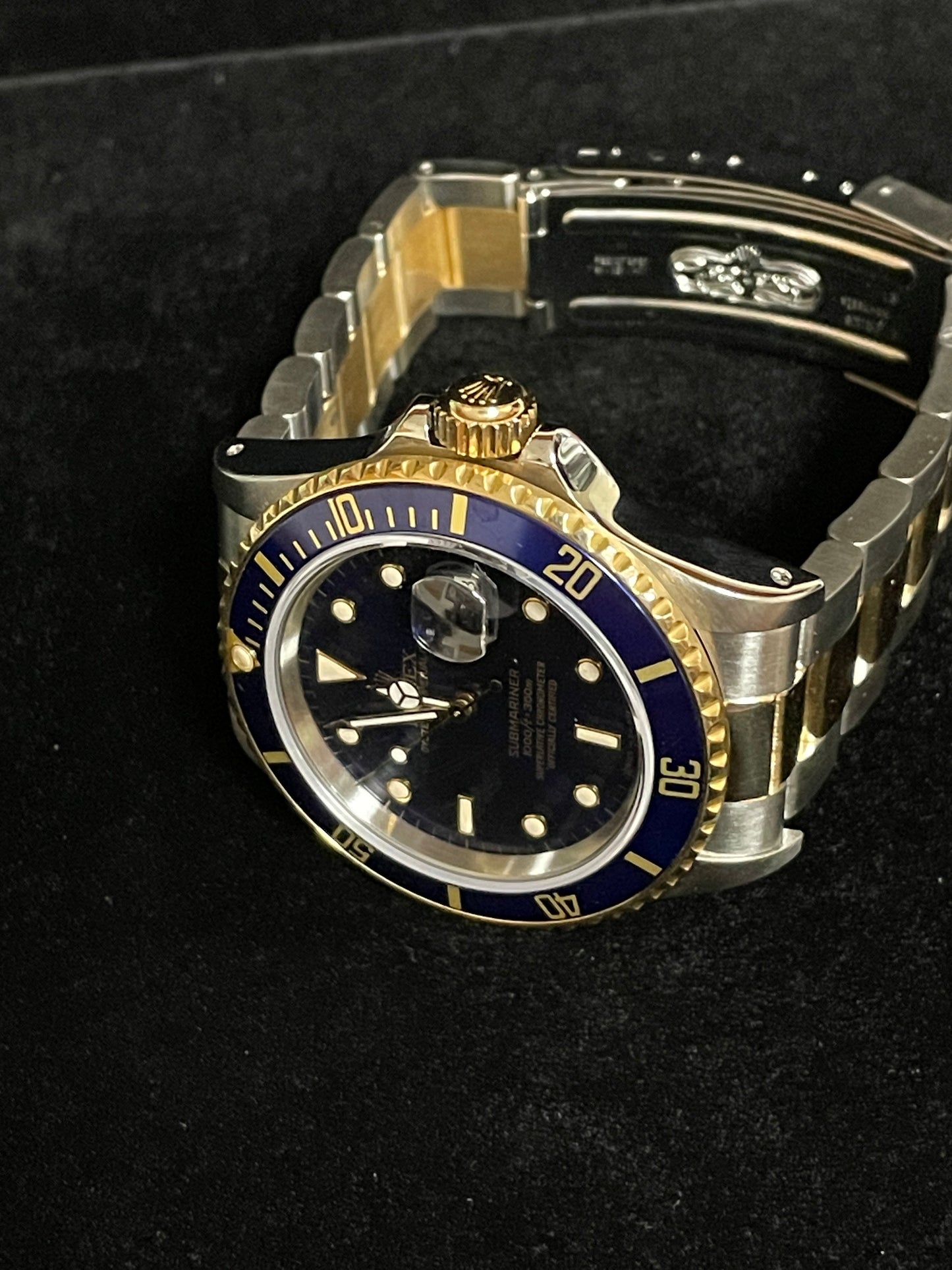 1988 Rolex Submariner Bluesy 16803 Blue Dial TT 18kt Oyster No Papers 40mm