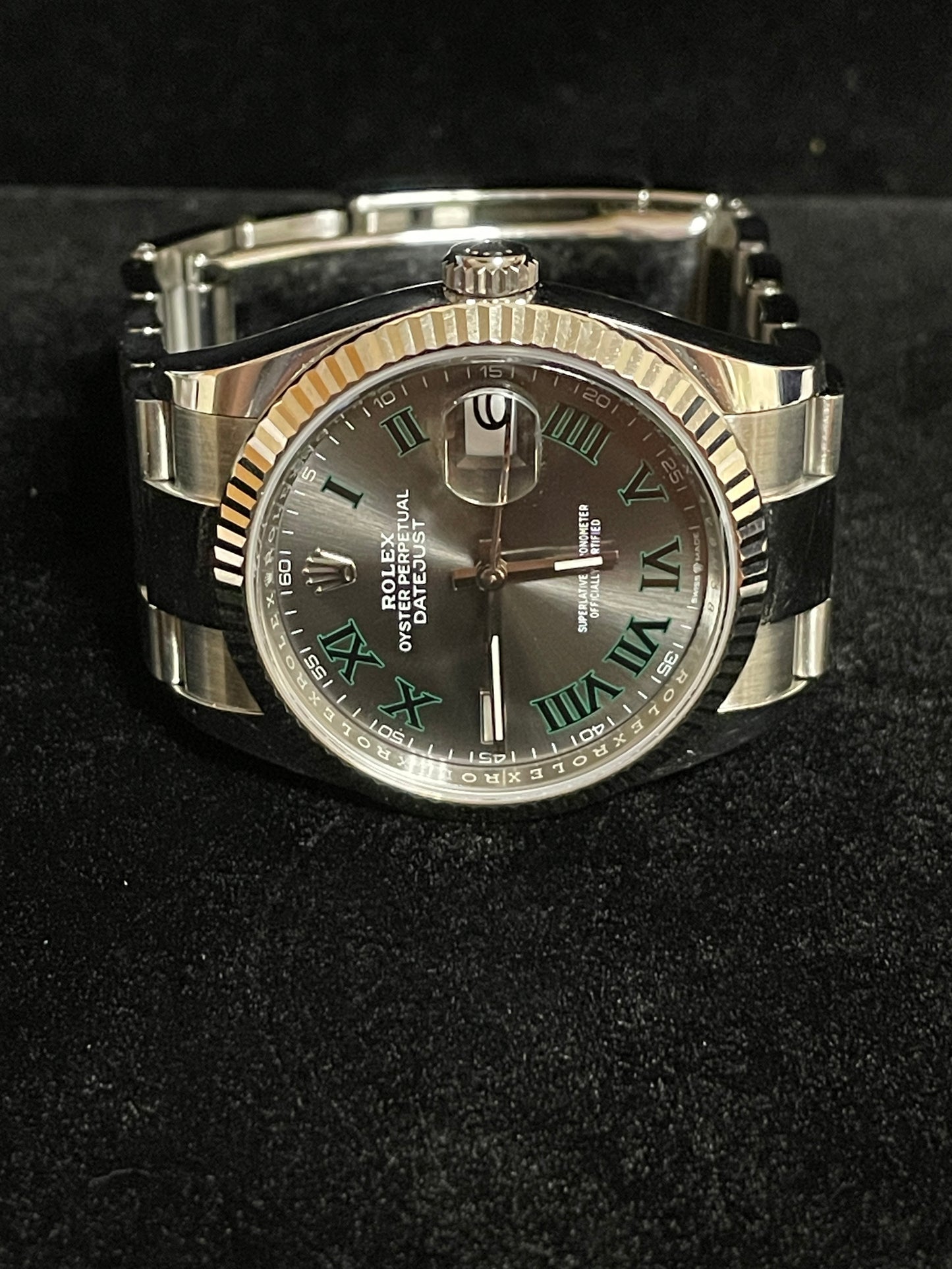 2021 Rolex Datejust 126234 Wimbledon Roman Dial SS Oyster With Papers 36mm