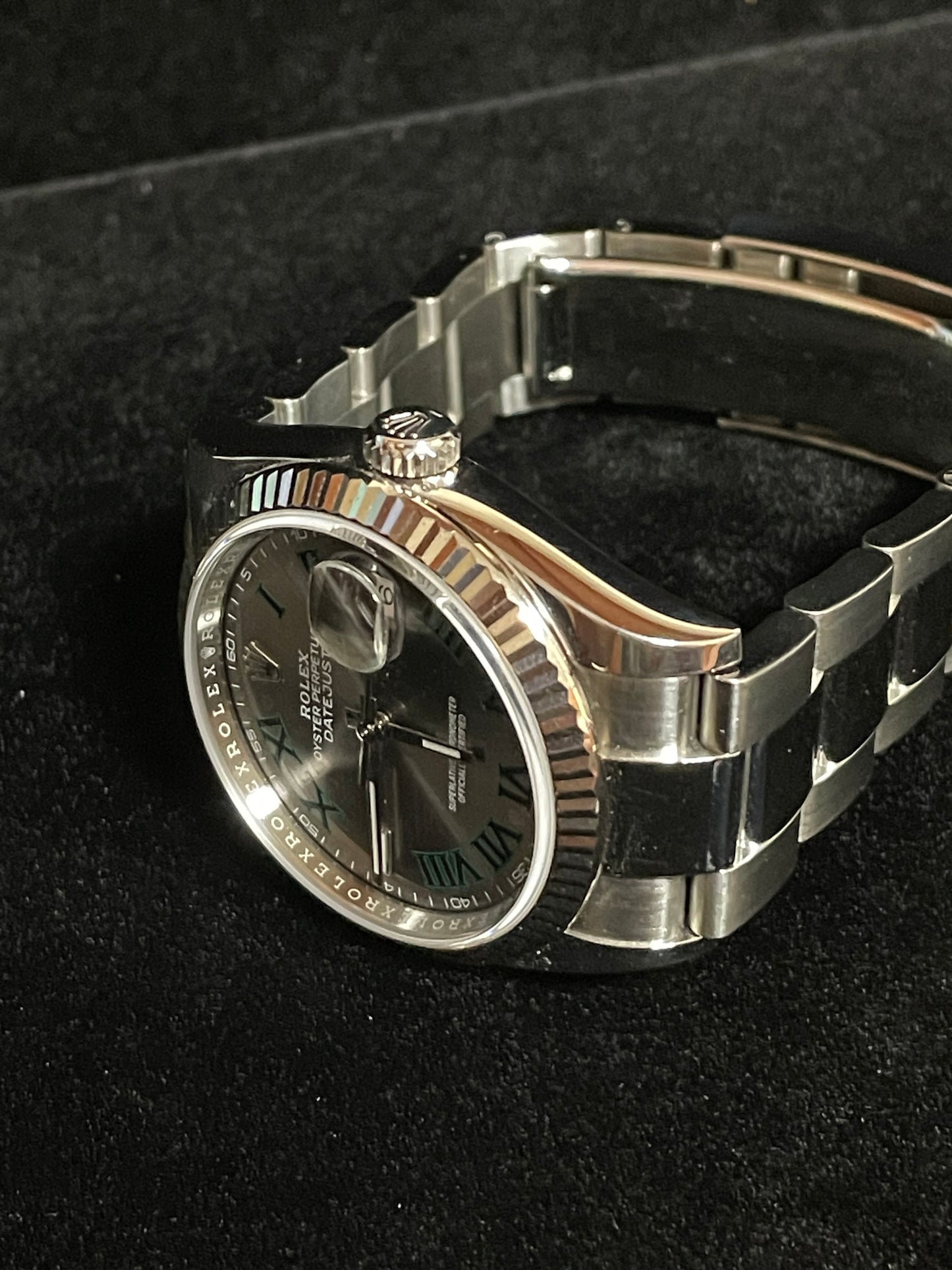 2021 Rolex Datejust 126234 Wimbledon Roman Dial SS Oyster With Papers 36mm