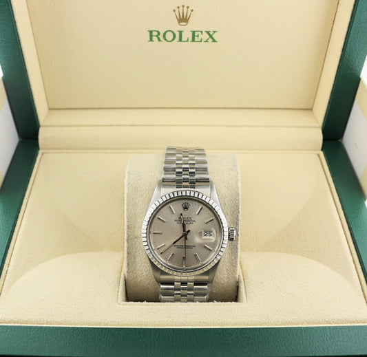 1988 Rolex Datejust 16030 Silver Dial SS Jubilee No Papers 36mm