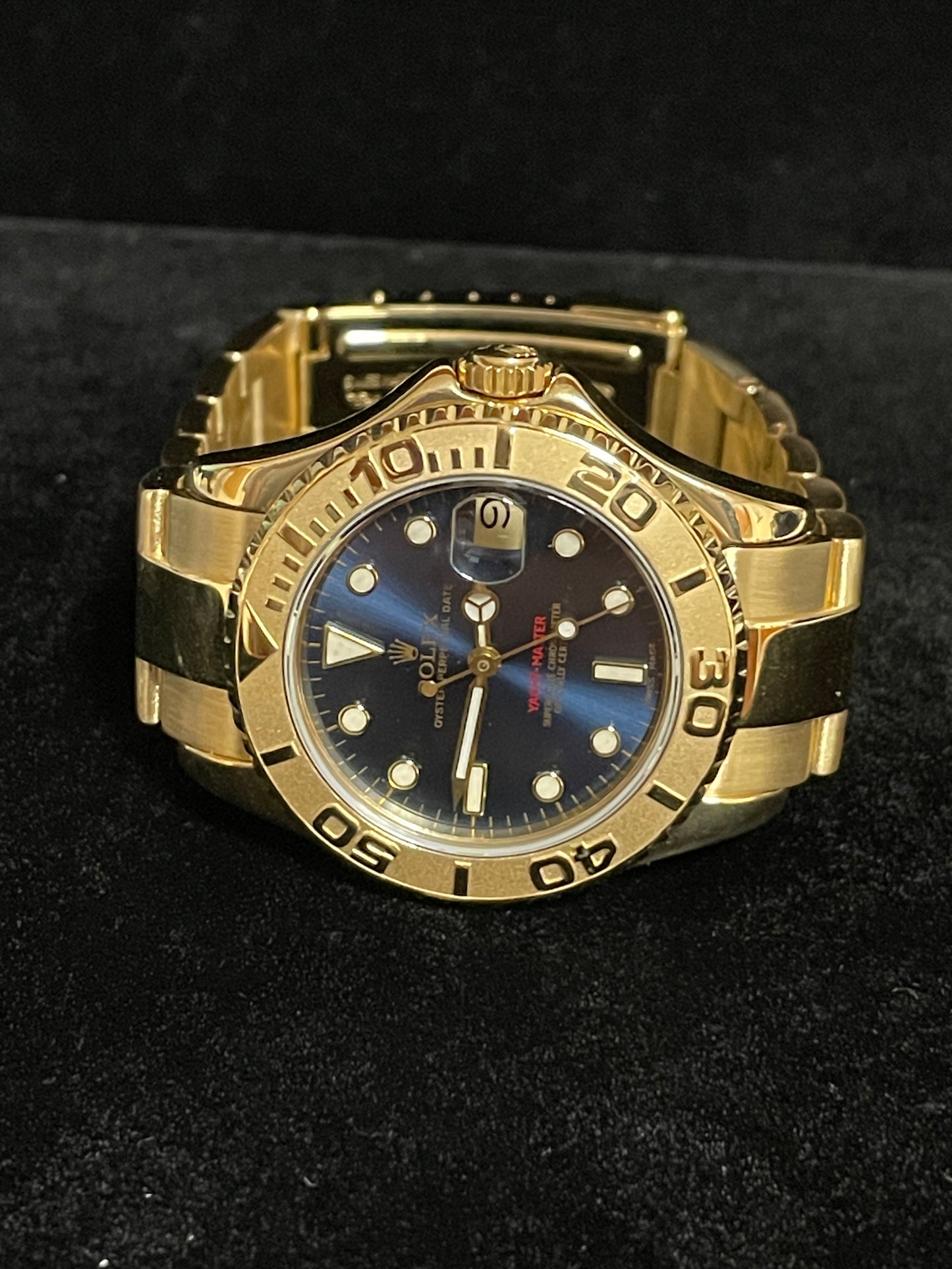1995 Rolex Yacht-Master 68628 Blue Dial 18kt Yellow Gold Oyster No Papers 35mm