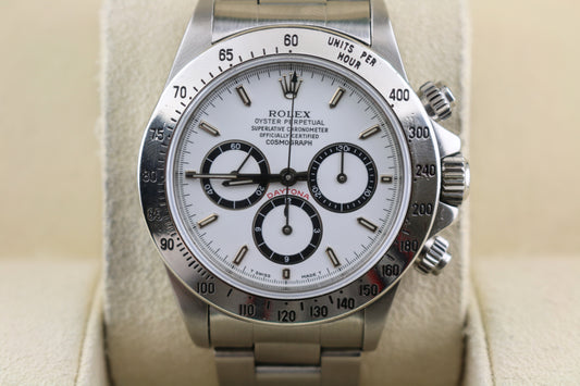 1991 Rolex Zenith Daytona 16520 Inverted 6 White Dial SS Oyster No Papers 40mm