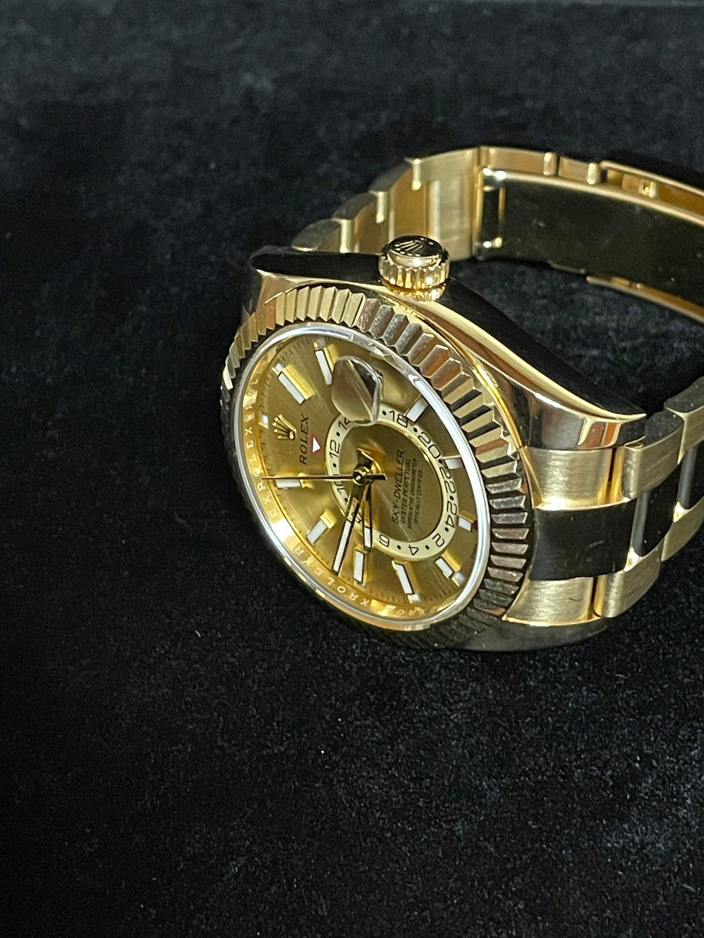 2022 Rolex Sky-Dweller 326938 Champagne Dial 18kt Oyster With Papers 42mm