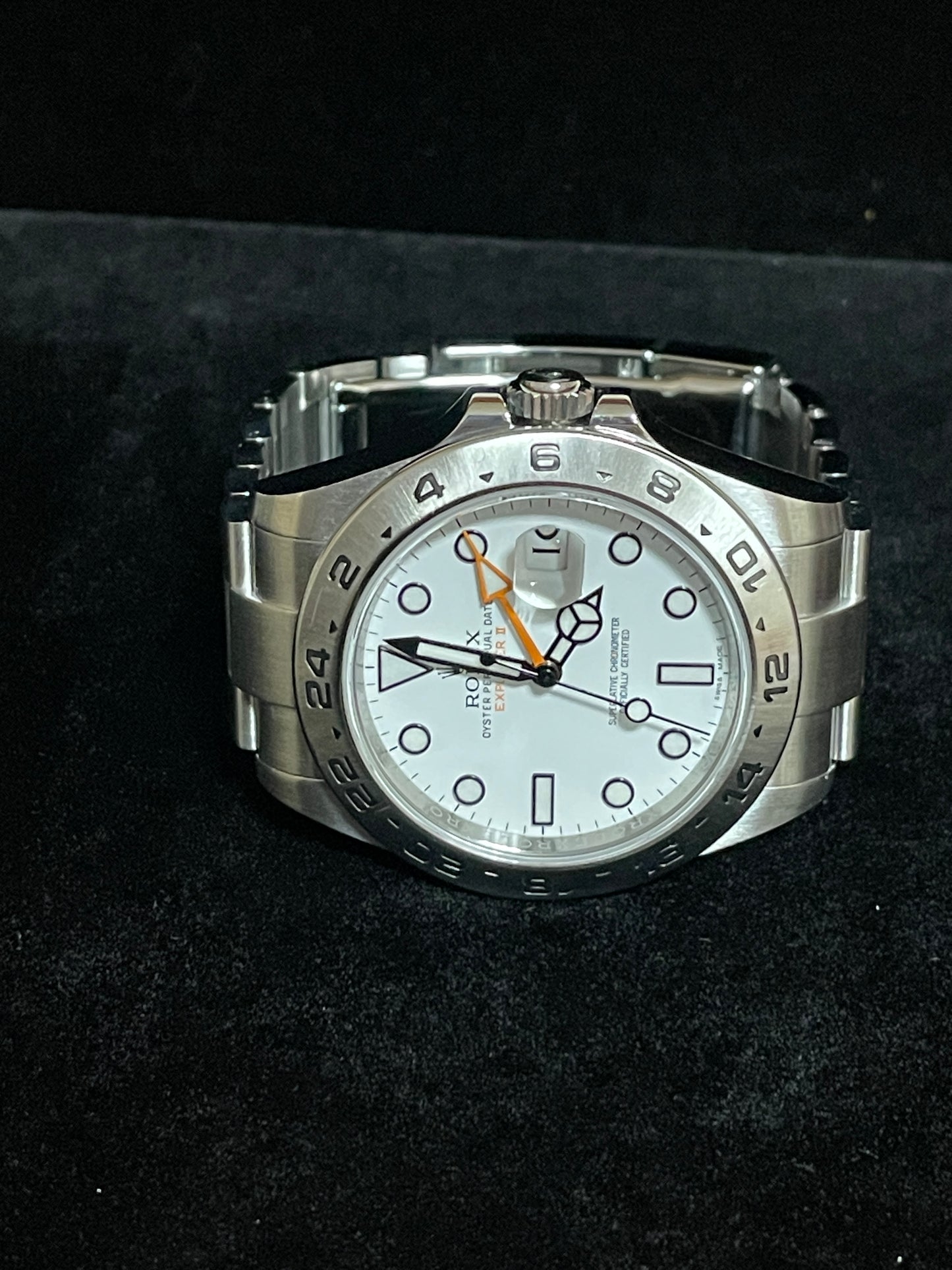 2016 Rolex Explorer II 216570 White Polar Dial SS Oyster With Papers 42mm