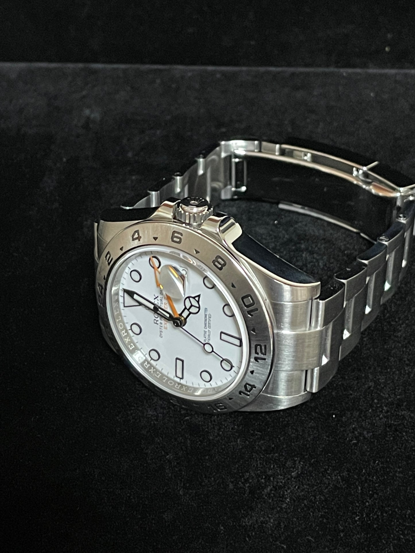 2016 Rolex Explorer II 216570 White Polar Dial SS Oyster With Papers 42mm
