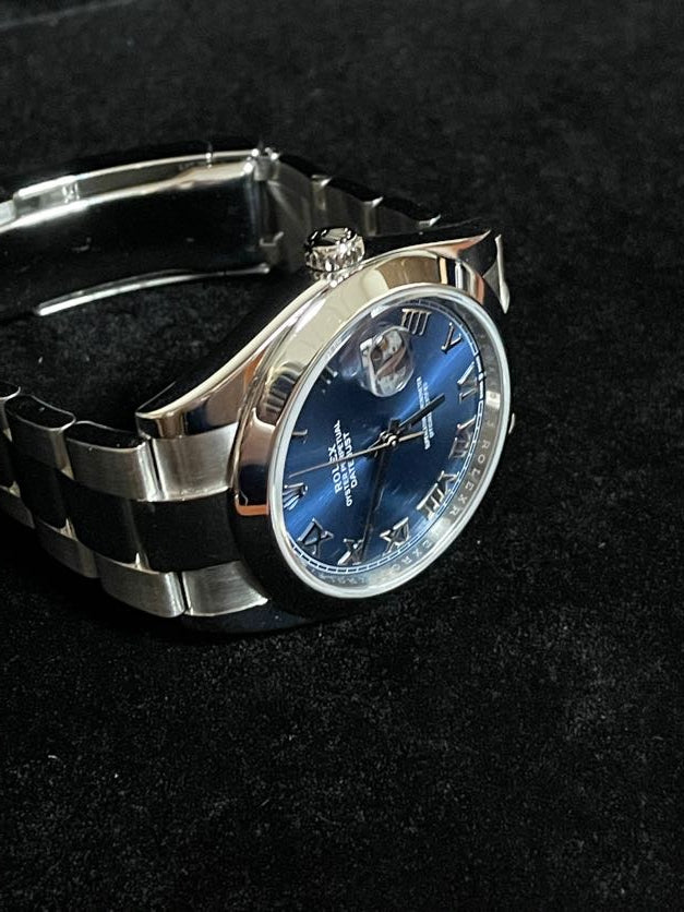 2021 Rolex Datejust 126300 Blue Roman Dial SS Oyster With Papers 41mm