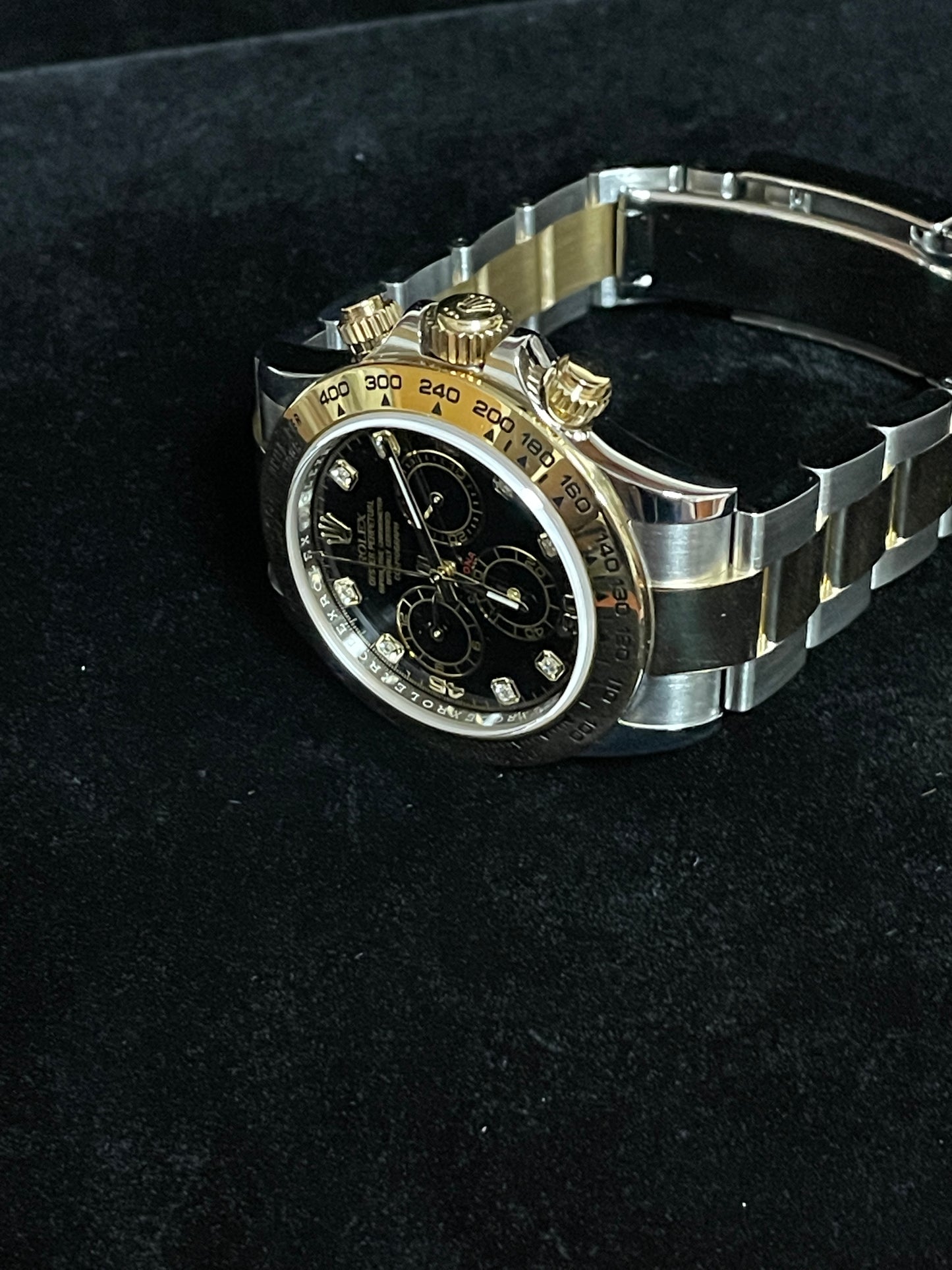 2019 Rolex Daytona 116503 Black Diamond Dial TT 18kt Oyster With Papers 40mm