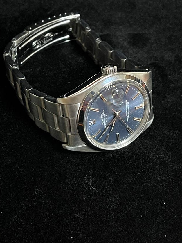 1978 Rolex Date 1500 Blue Dial SS Oyster No Papers 34mm