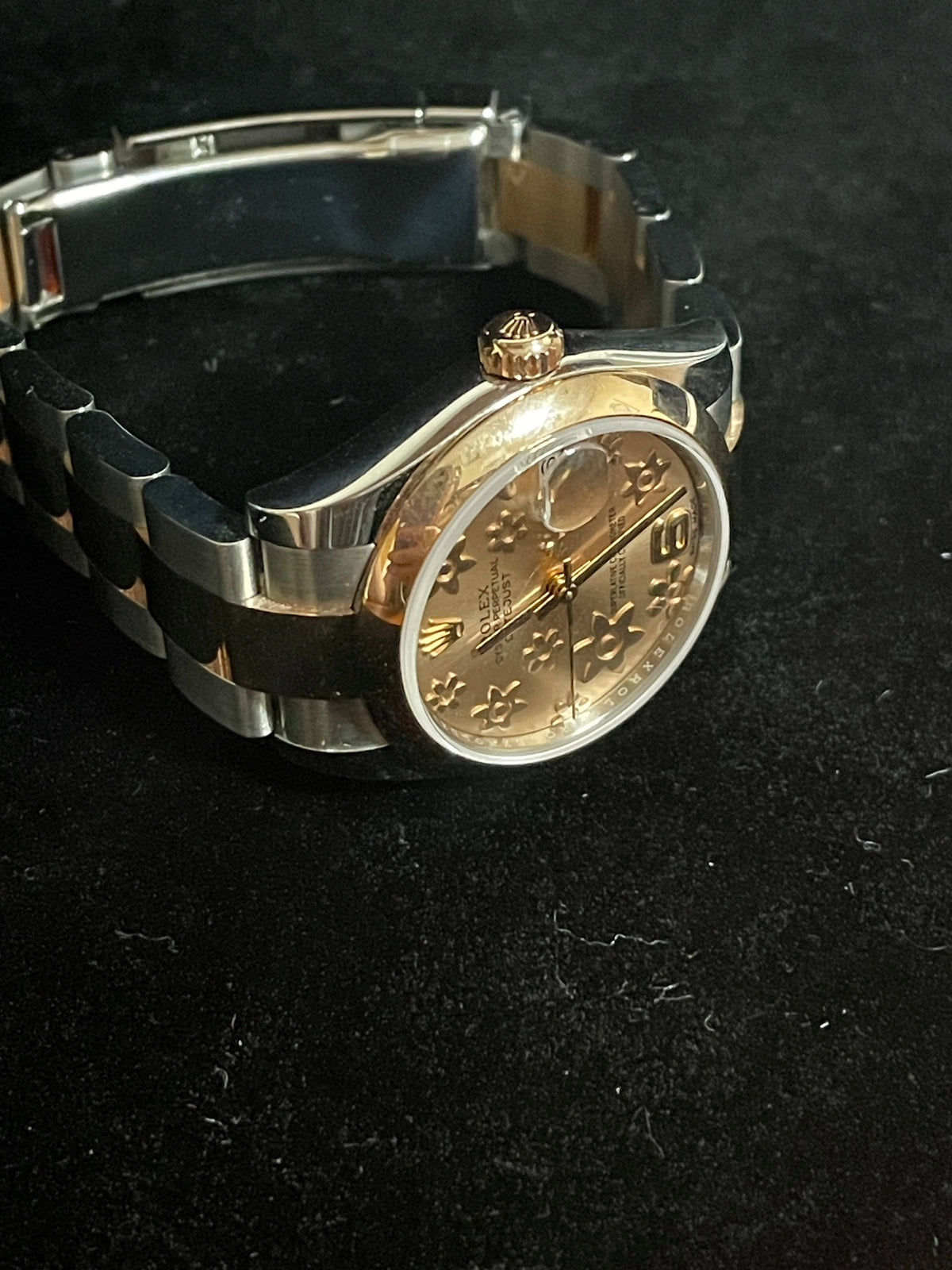 2018 Rolex Datejust 178241 Pink Floral Dial TT Rose Oyster With Papers 31mm