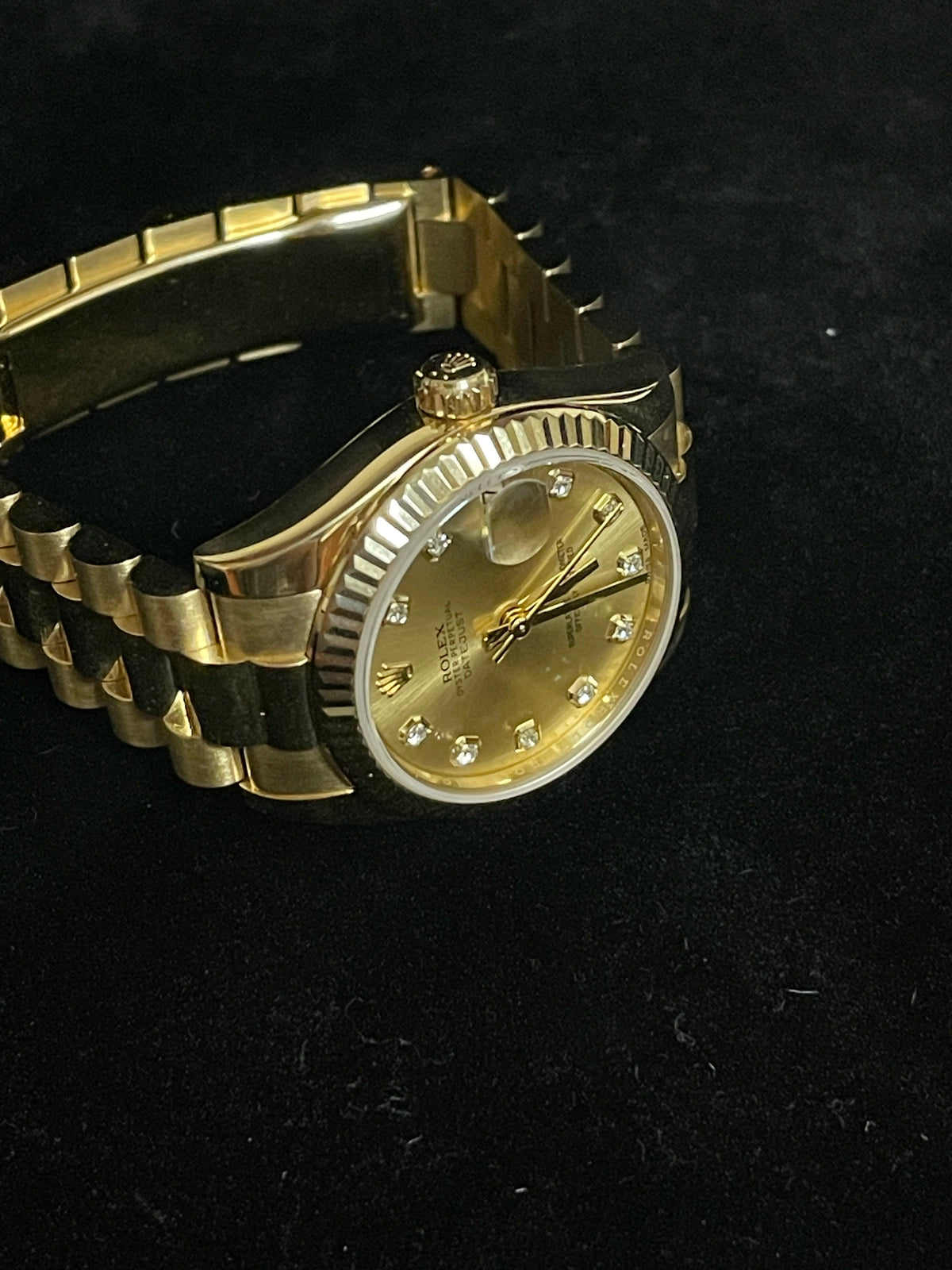 2016 Rolex Datejust 178278 Champagne Diamond Dial 18kt President No Papers 31mm
