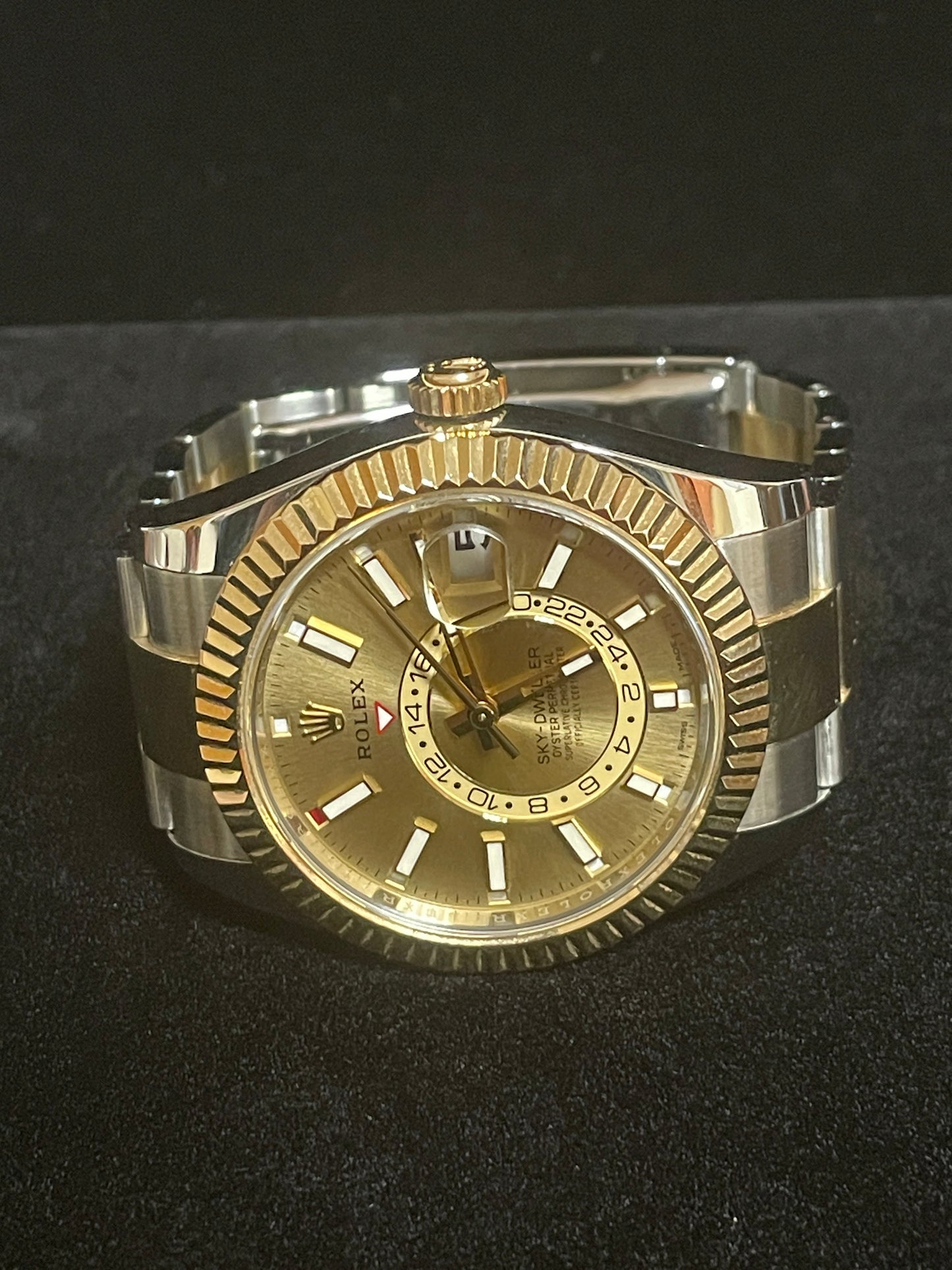 2021 Rolex Sky-Dweller 326933 Champagne Dial TT 18kt Oyster With Papers 42mm