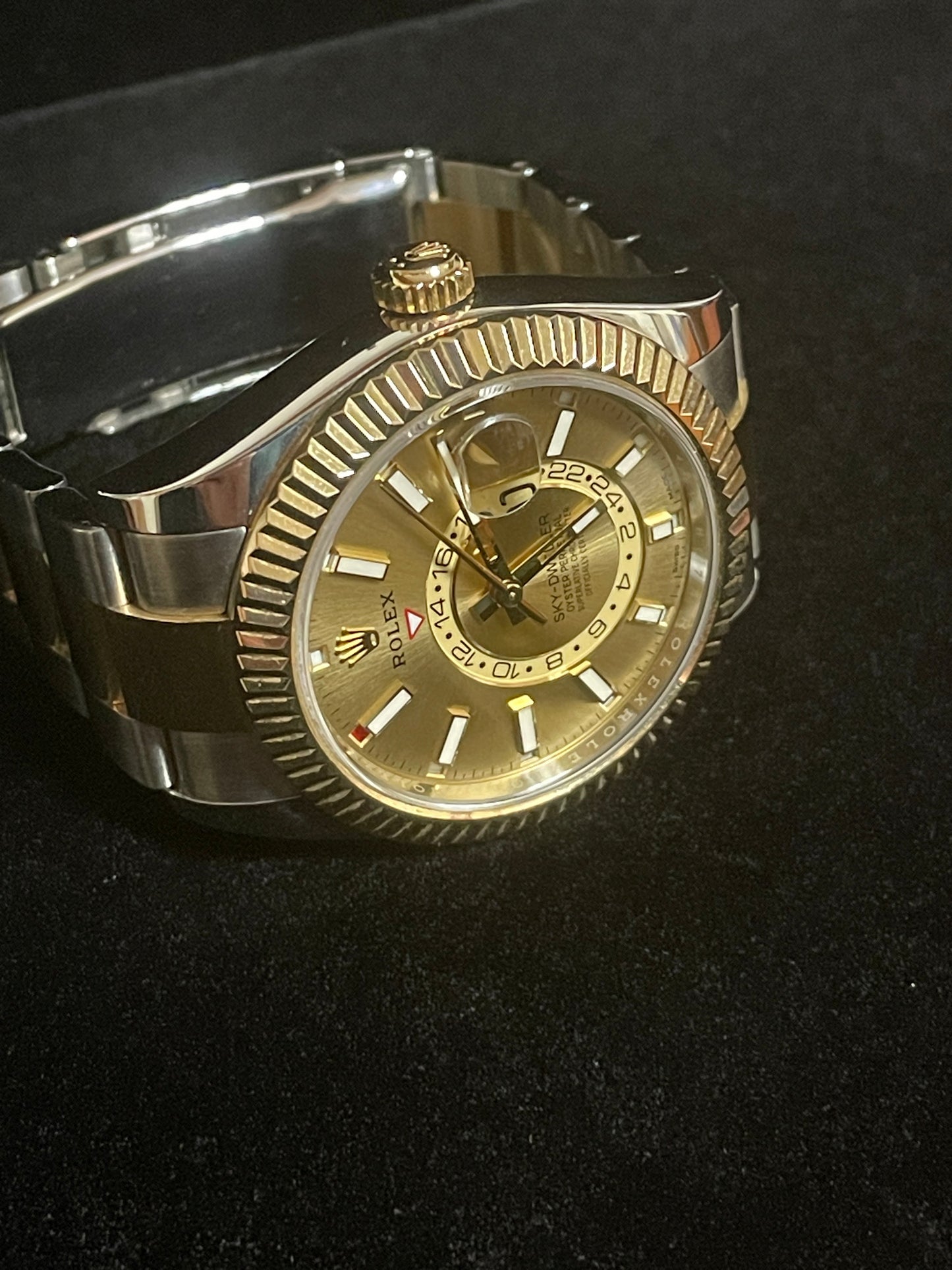 2021 Rolex Sky-Dweller 326933 Champagne Dial TT 18kt Oyster With Papers 42mm