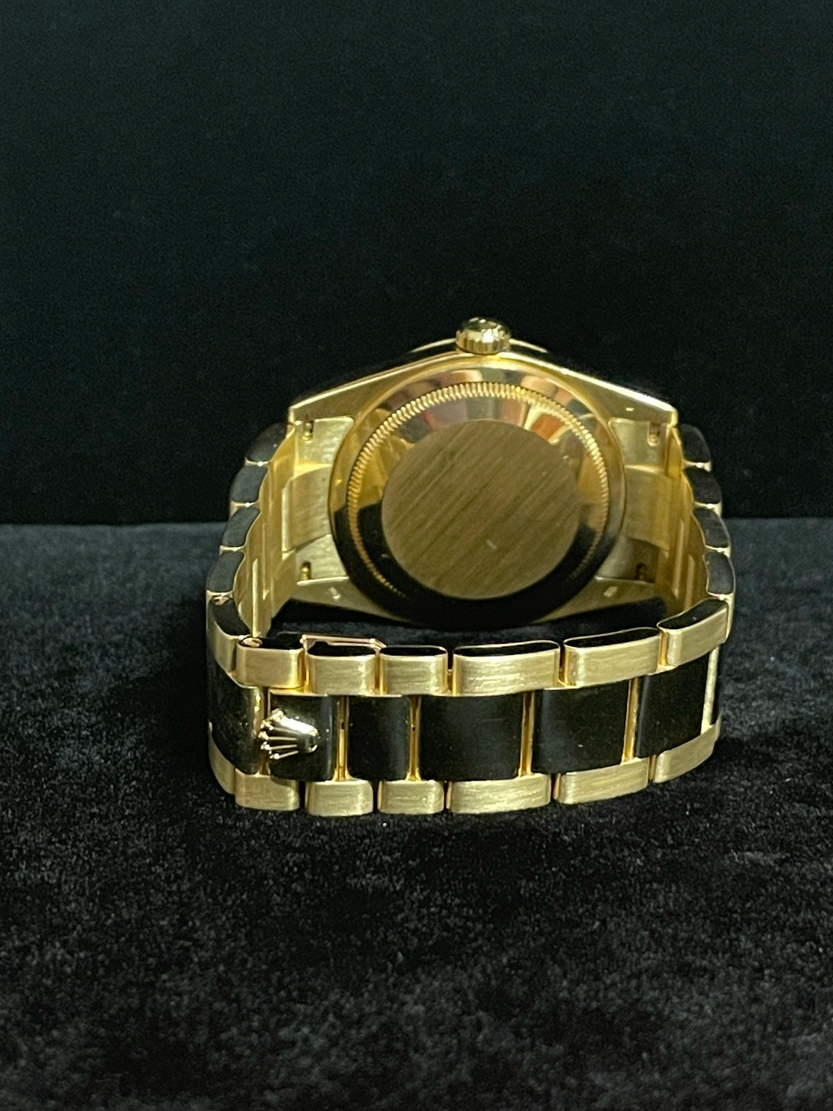2001 Rolex President 118208 Black Diamond Dial 18kt Oyster With Papers 36mm