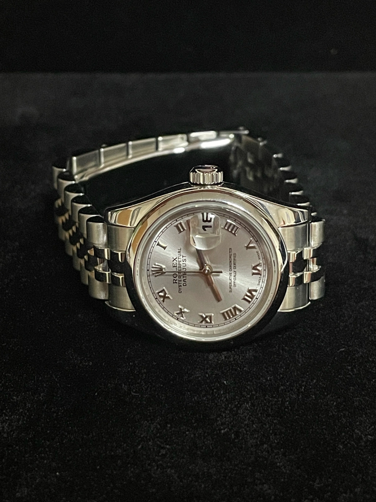 2007 Rolex Ladies Datejust 179160 Silver Roman Dial SS Jubilee No Papers 26mm