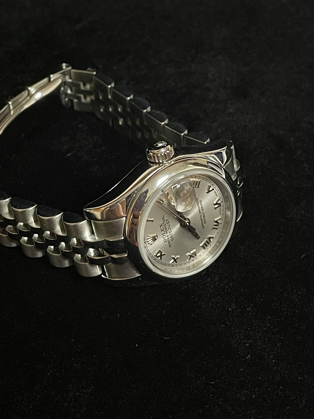 2007 Rolex Ladies Datejust 179160 Silver Roman Dial SS Jubilee No Papers 26mm