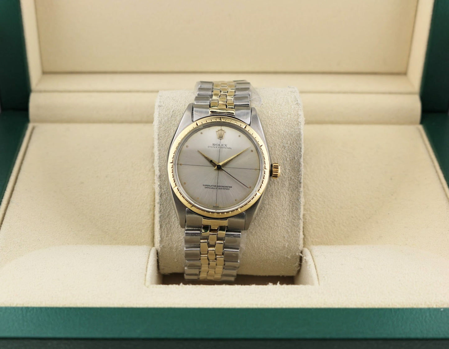 1961 Rolex Zephyr Oyster Perpetual 1008 Silver Dial TT Jubilee No Papers 34mm