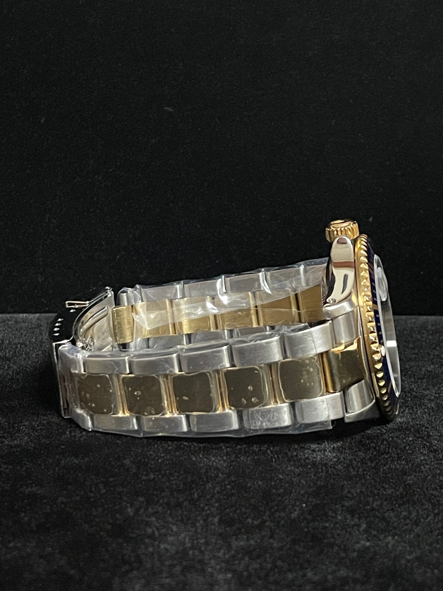 2000 Rolex Submariner 16613 Blue Dial TT Oyster Gold Thru Buckle No Papers 40mm