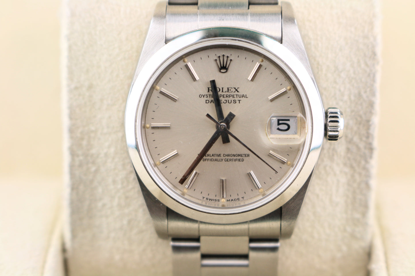 2001 Rolex Datejust 78240 Midsize Silver Dial SS Oyster No Papers 31mm
