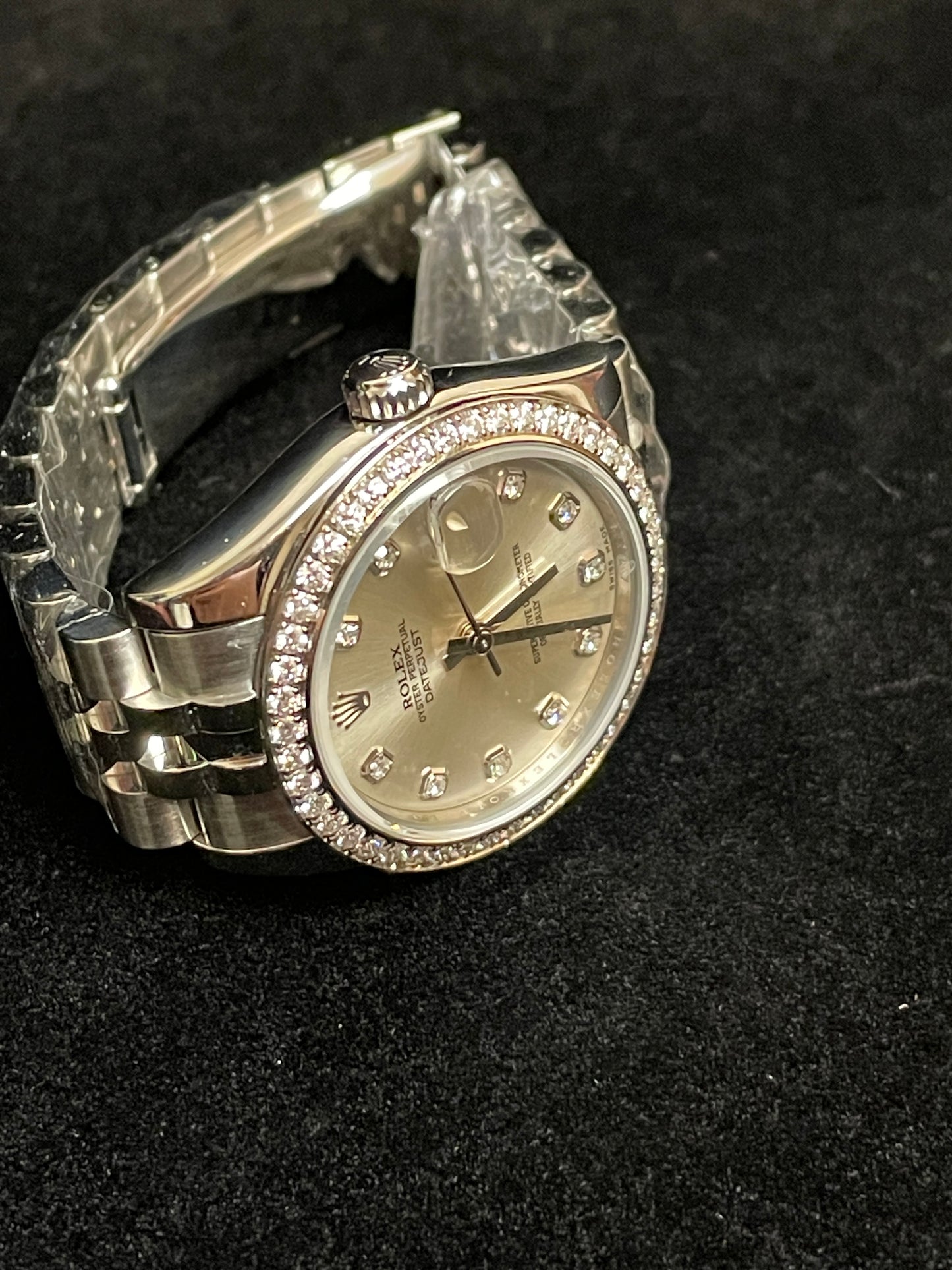 2015 Rolex Datejust 178384 Silver Diamond Dial and Bezel SS Jubilee W Paper 31mm