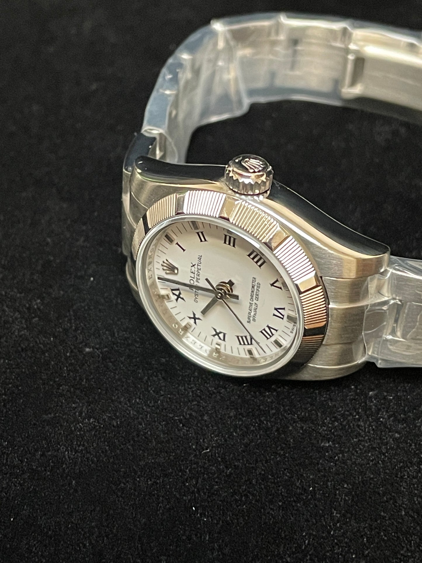 2011 Rolex Ladies Oyster Perpetual 176210 White Roman Dial SS With Papers 26mm