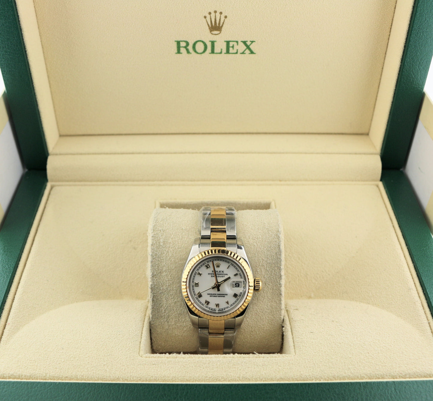 2006 Rolex Ladies Datejust 179173 White Roman TT Oyster No Papers 26mm