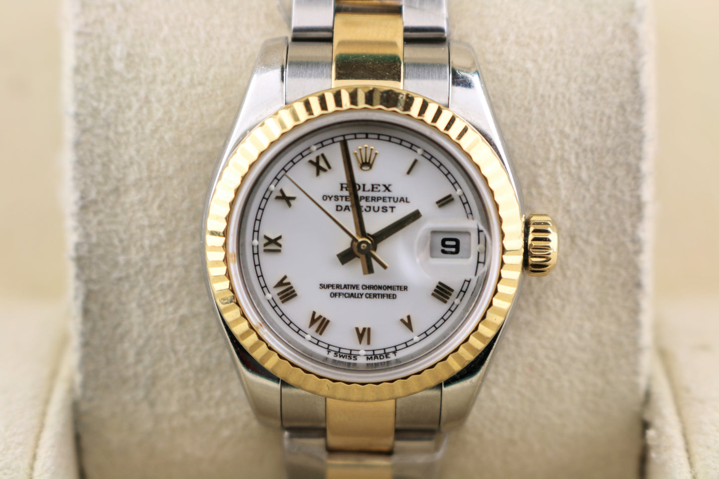 2006 Rolex Ladies Datejust 179173 White Roman TT Oyster No Papers 26mm