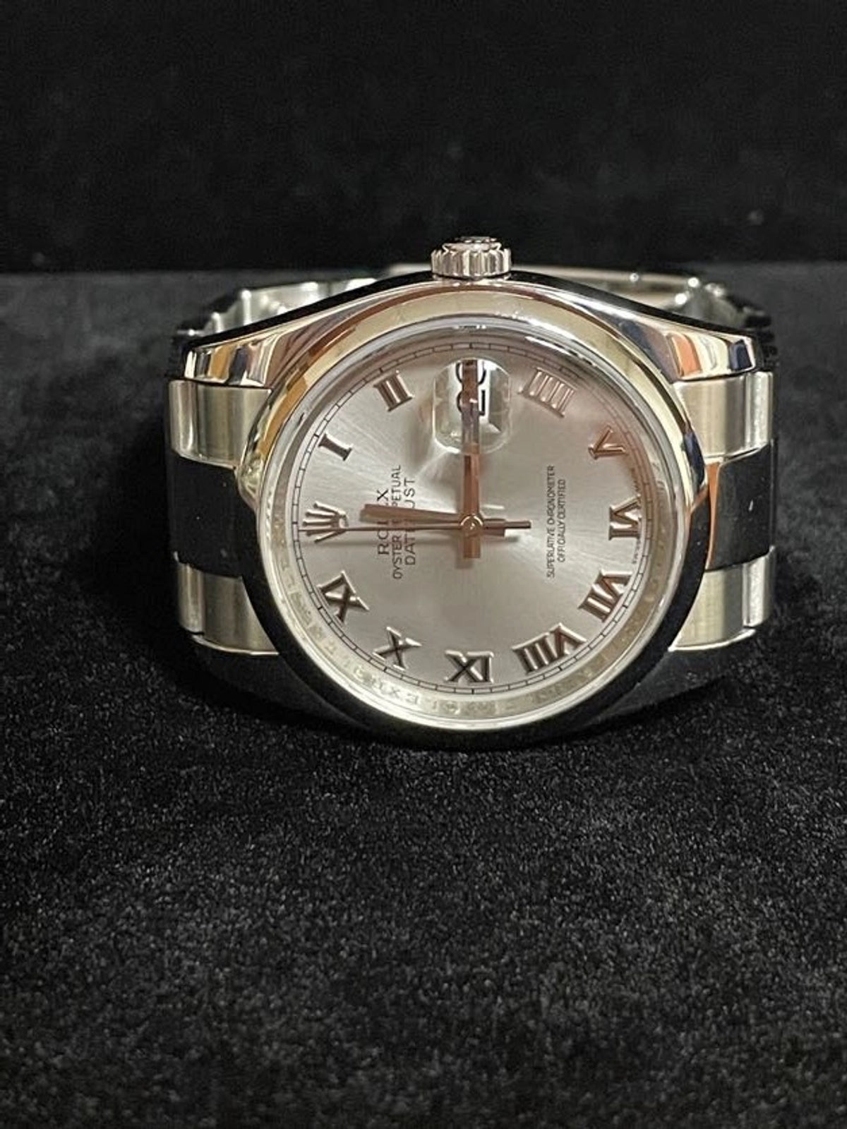 2007 Rolex Datejust 116200 Silver Roman Dial SS Oyster No Papers 36mm