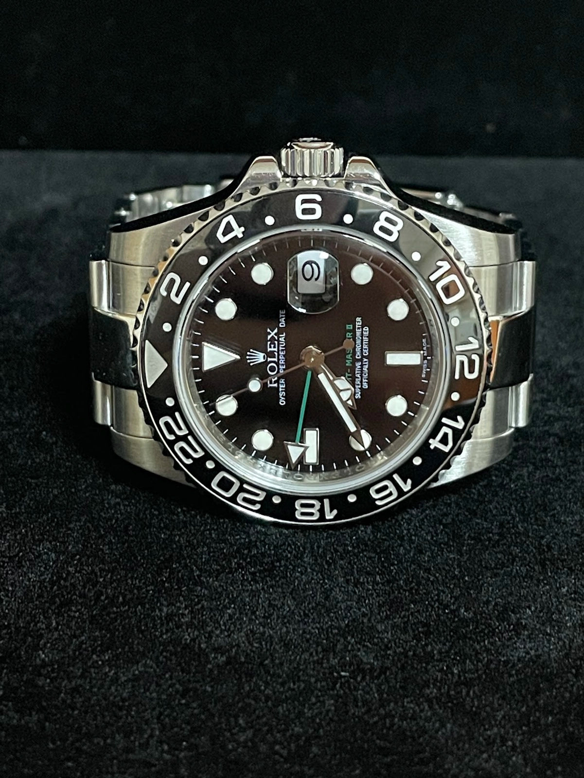 2008 Rolex GMT-Master II 116710LN Black Dial SS Oyster With Papers 40mm