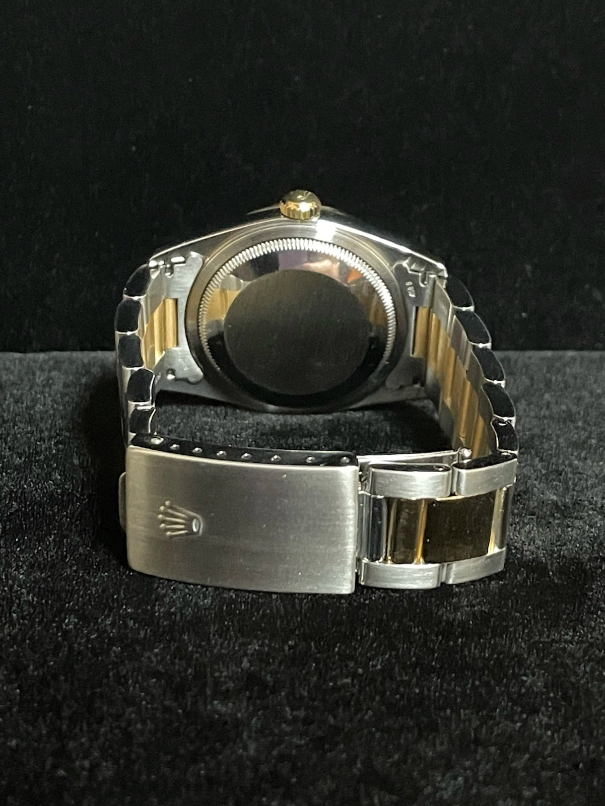 Rolex Datejust 16203 Champagne Stick Dial TT 18kt Oyster With Open Papers 36mm