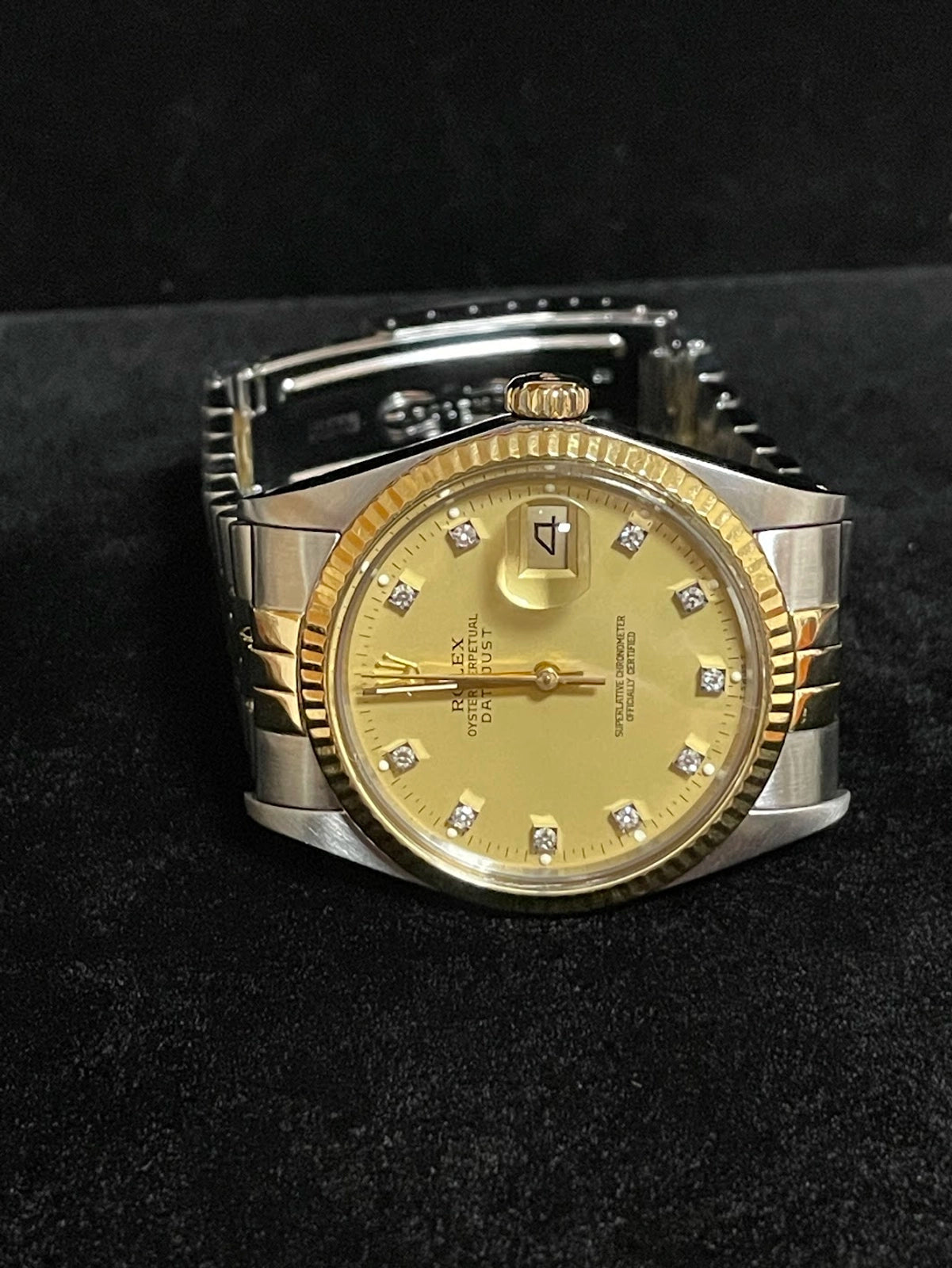 1984 Rolex Datejust 16013 Champagne Diamond Dial TT 18kt Jubilee No Papers 36mm