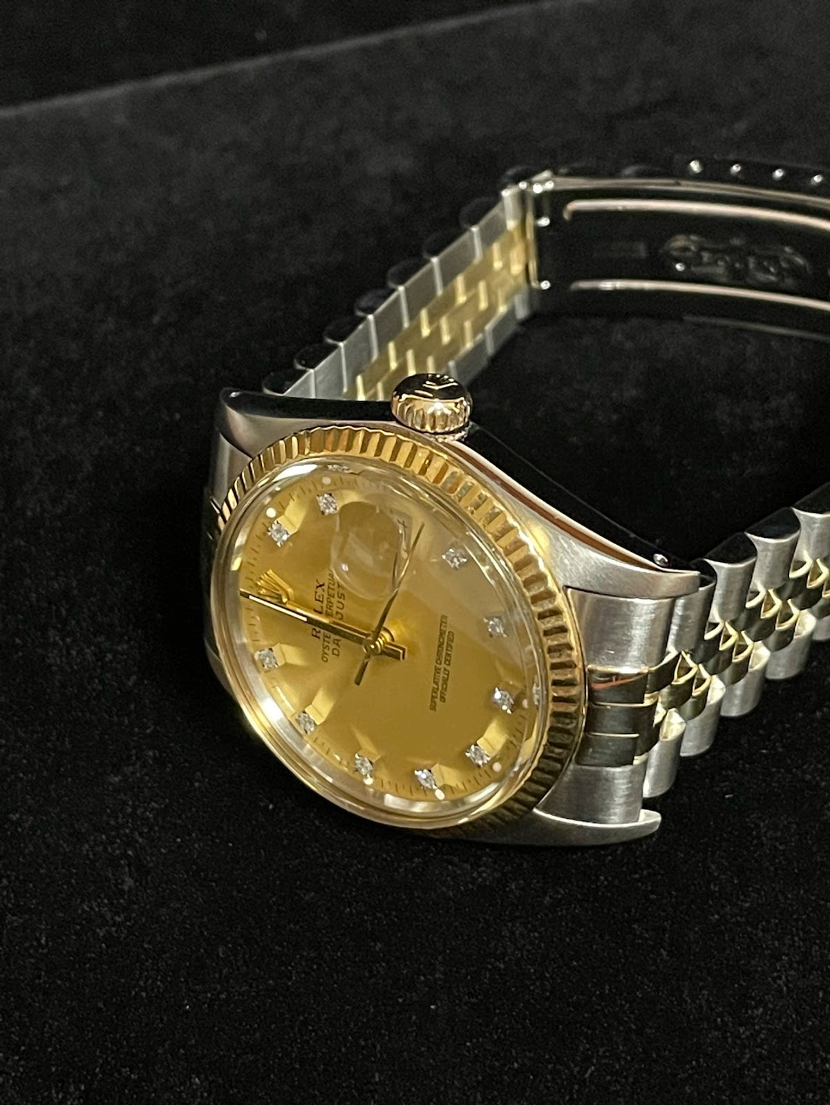 1984 Rolex Datejust 16013 Champagne Diamond Dial TT 18kt Jubilee No Papers 36mm