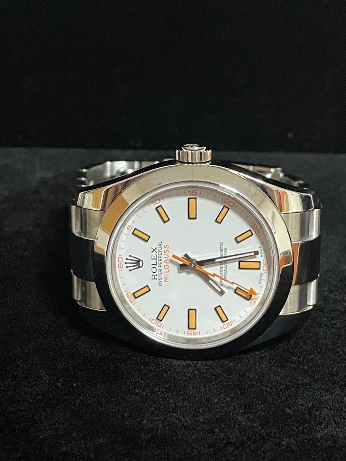 2008 Rolex Milgauss 116400 White Dial SS Oyster With Papers 40mm