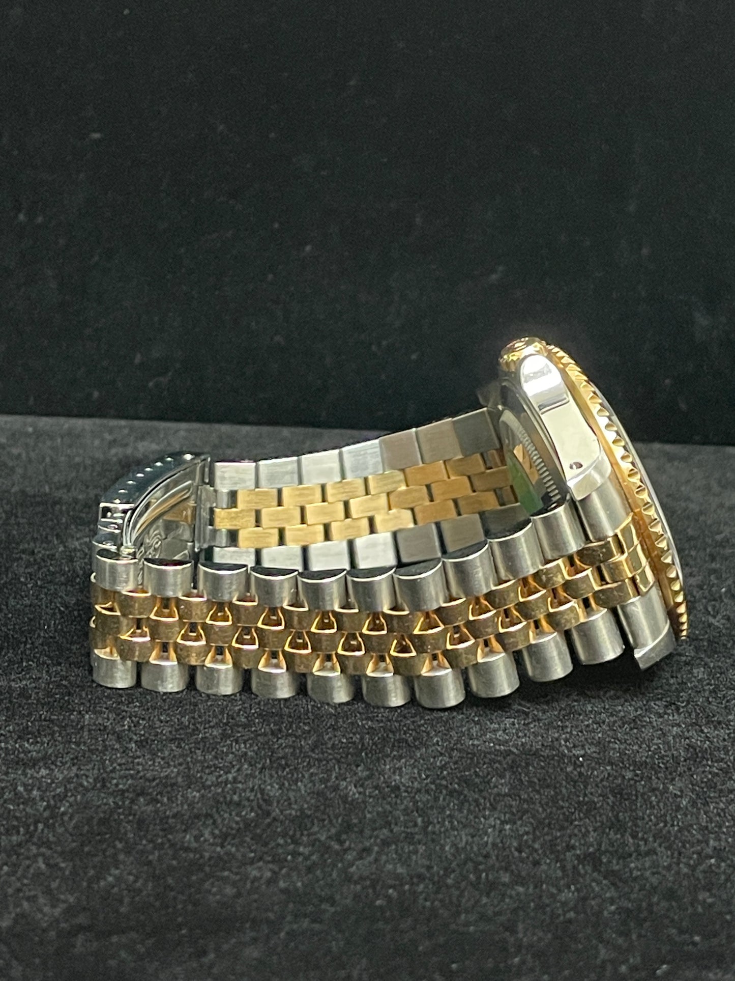 1991 Rolex GMT-Master II 16713 Unpolished Black Dial TT 18kt Jubilee 40mm