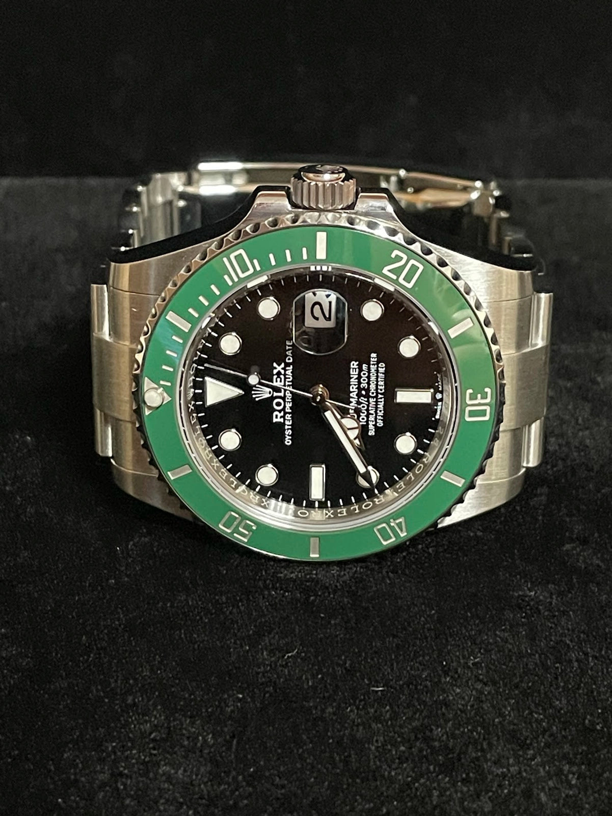 2022 Rolex Submariner Starbucks 126610LV Black Dial SS Oyster With Papers 41mm