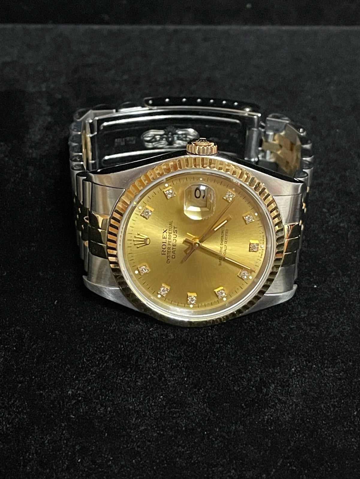 1991 Rolex Datejust 16233 Champagne Diamond Dial TT 18kt Jubilee No Papers 36mm