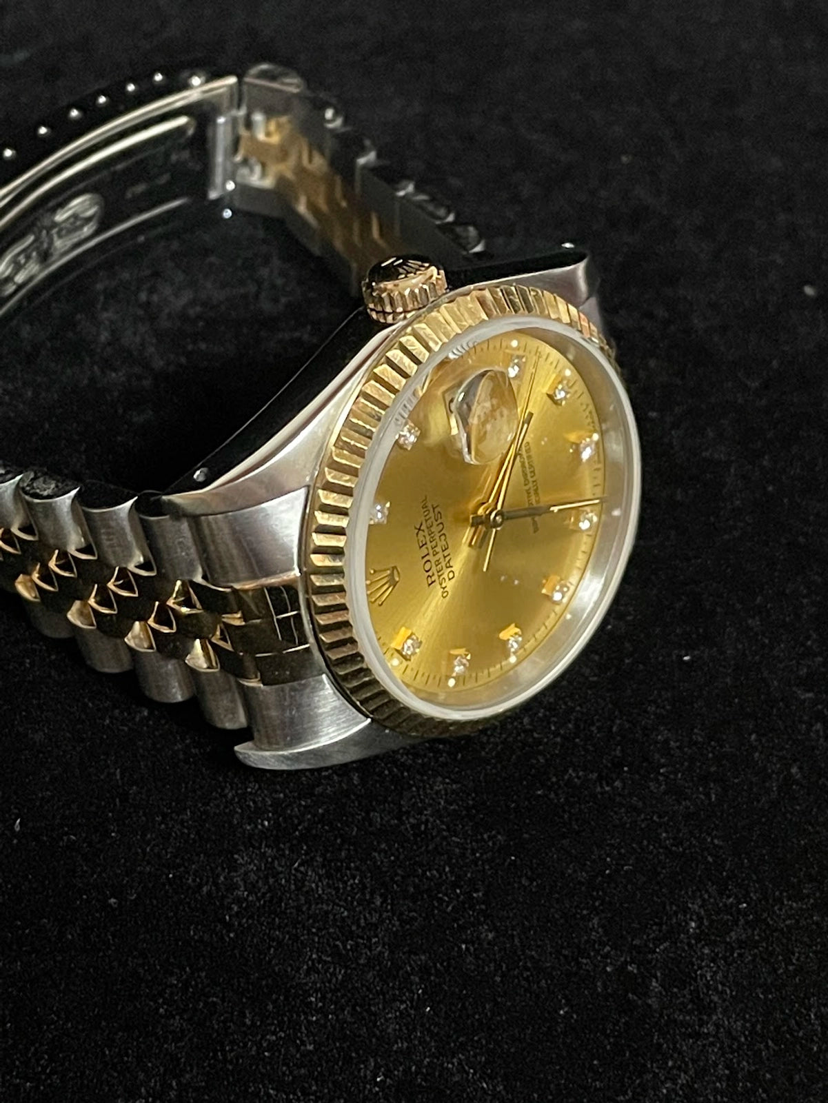 1991 Rolex Datejust 16233 Champagne Diamond Dial TT 18kt Jubilee No Papers 36mm