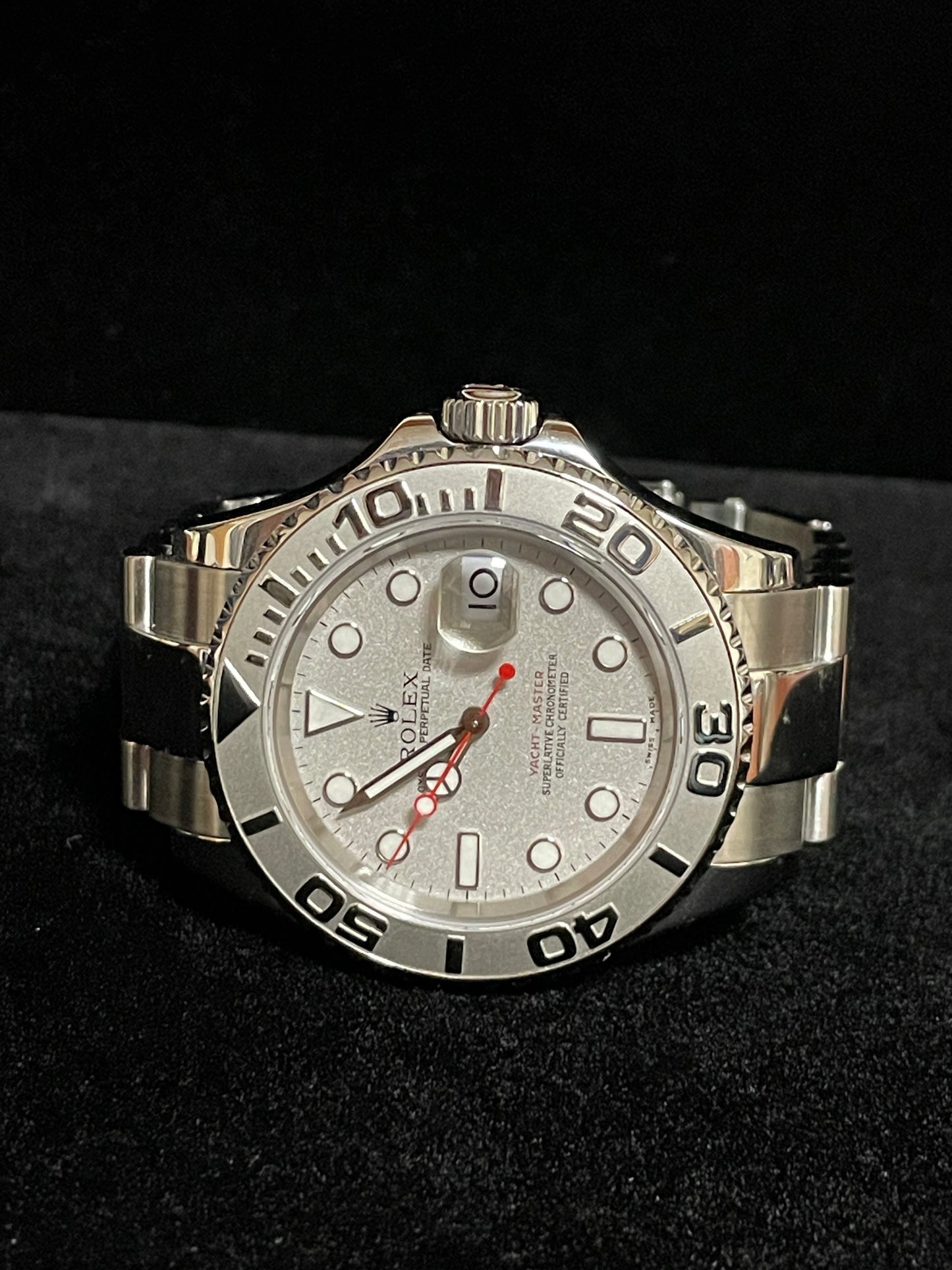 2004 Rolex Yacht-Master 16622 Platinum Dial SS Oyster No Papers 40mm