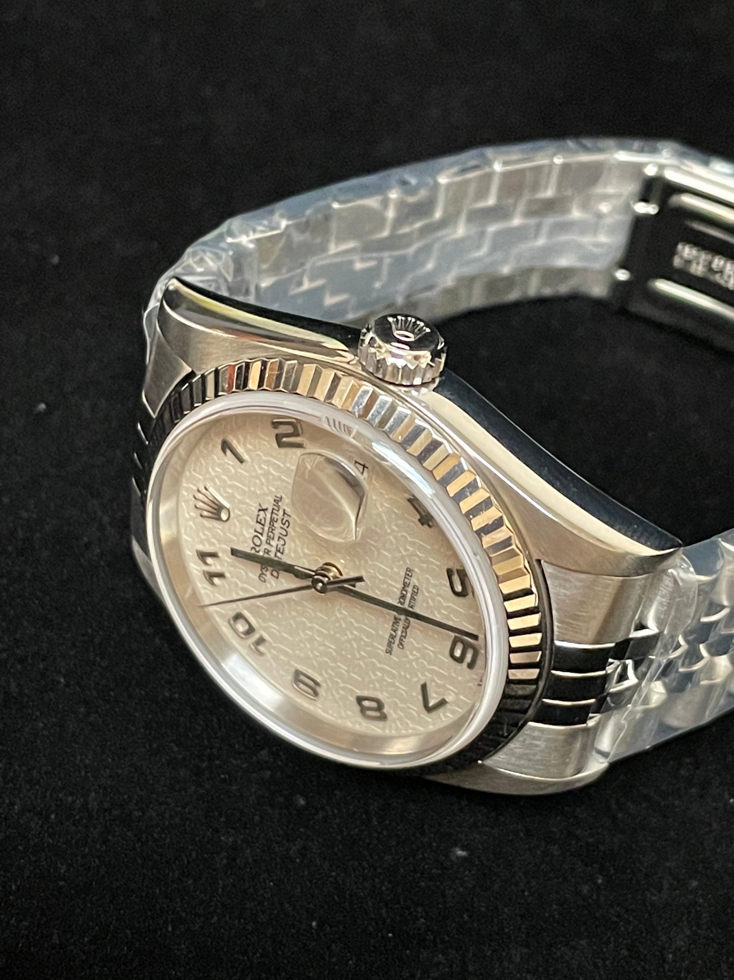 2001 Rolex Datejust 16234 Ivory Jubilee Arabic Dial SS Jubilee No Papers 36mm