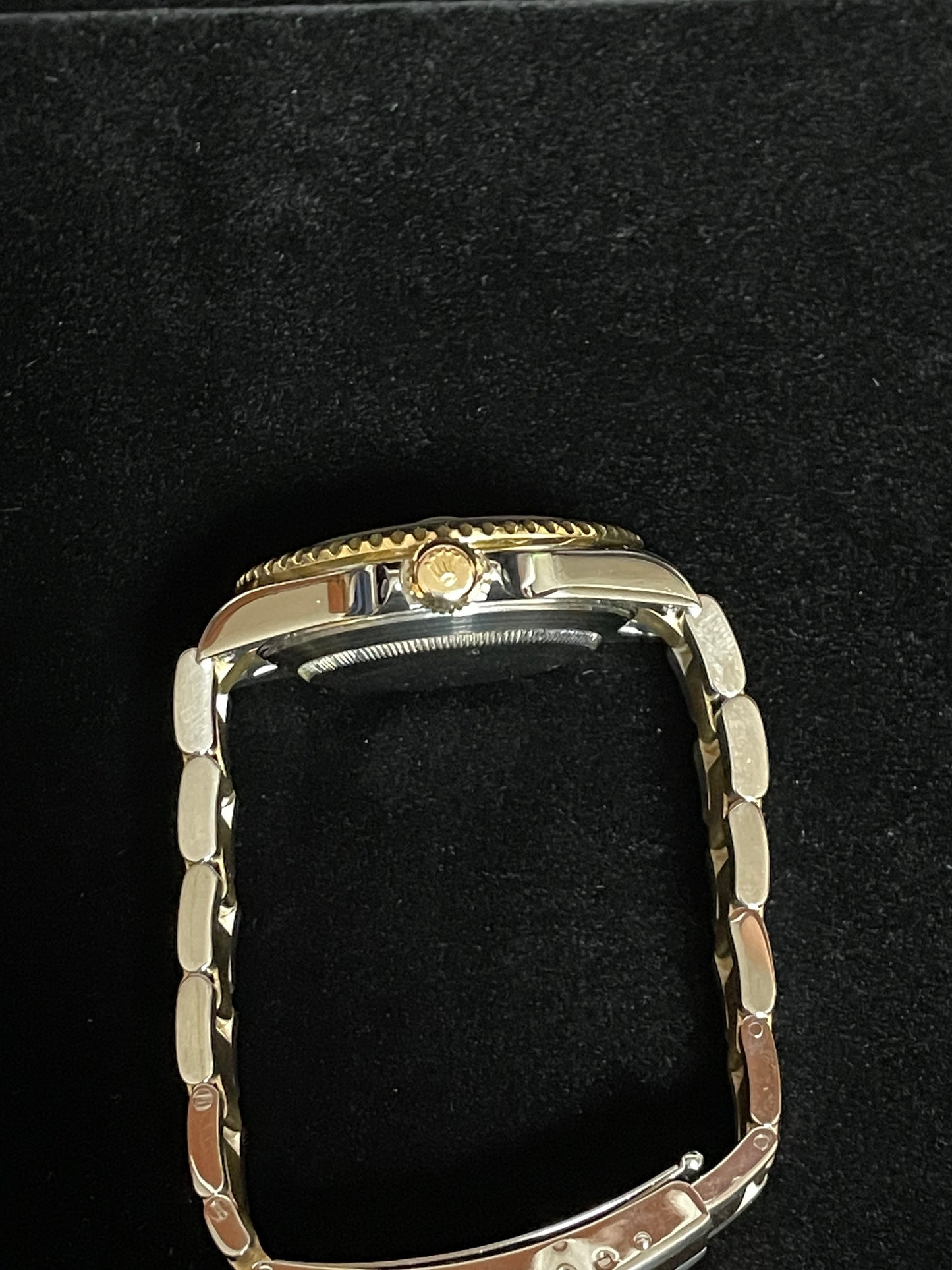 2004 Rolex Submariner 16613 Blue Dial TT No Holes SEL Gold Oyster No Papers 40mm