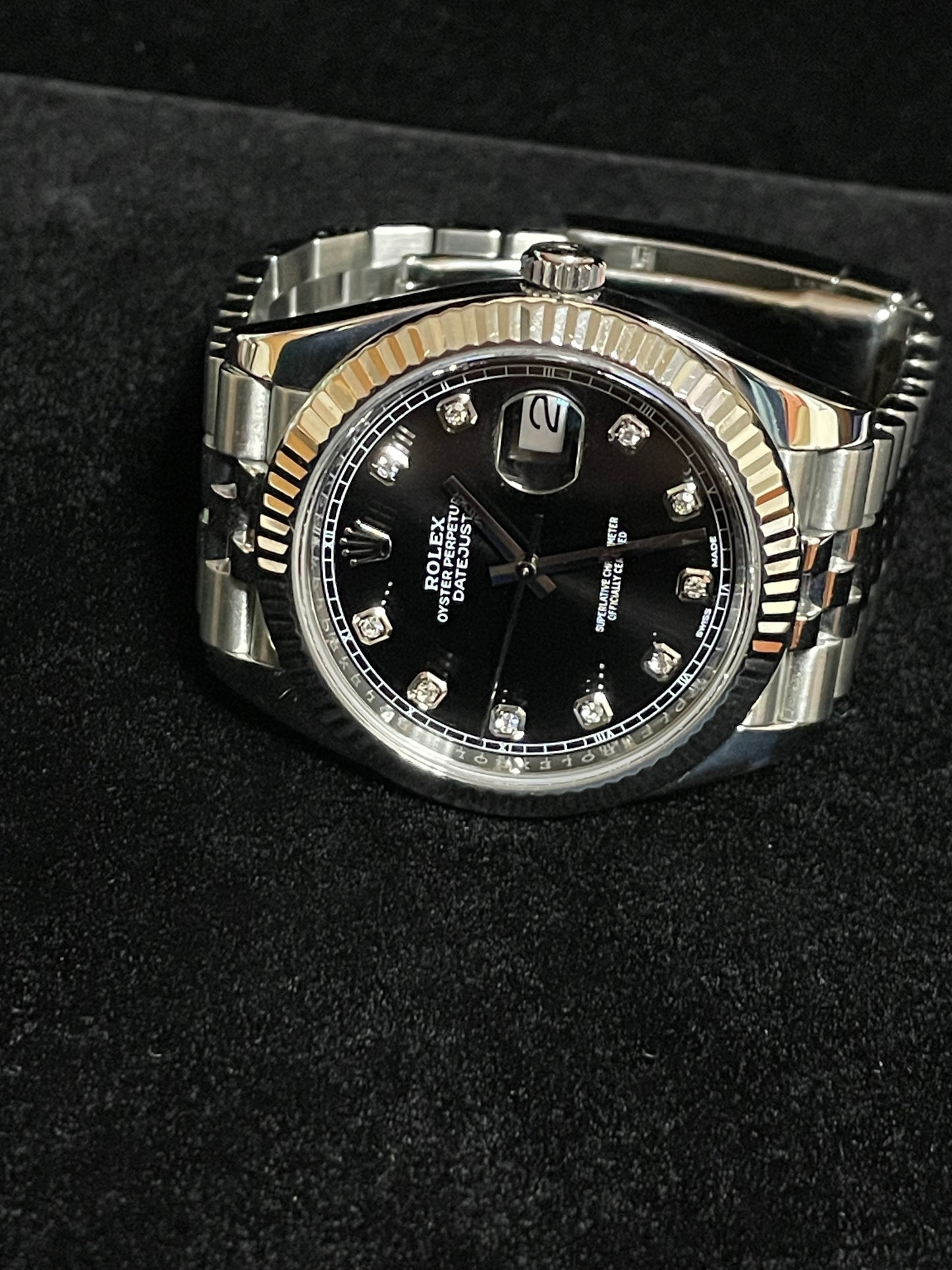 2018 Rolex Datejust 126334 Black Diamond Dial SS Jubilee No Papers 41mm