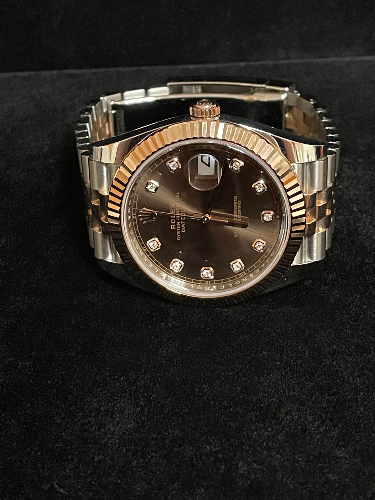 2023 Rolex Datejust 126331 Chocolate Diamond Dial TT Jubilee With Papers 41mm