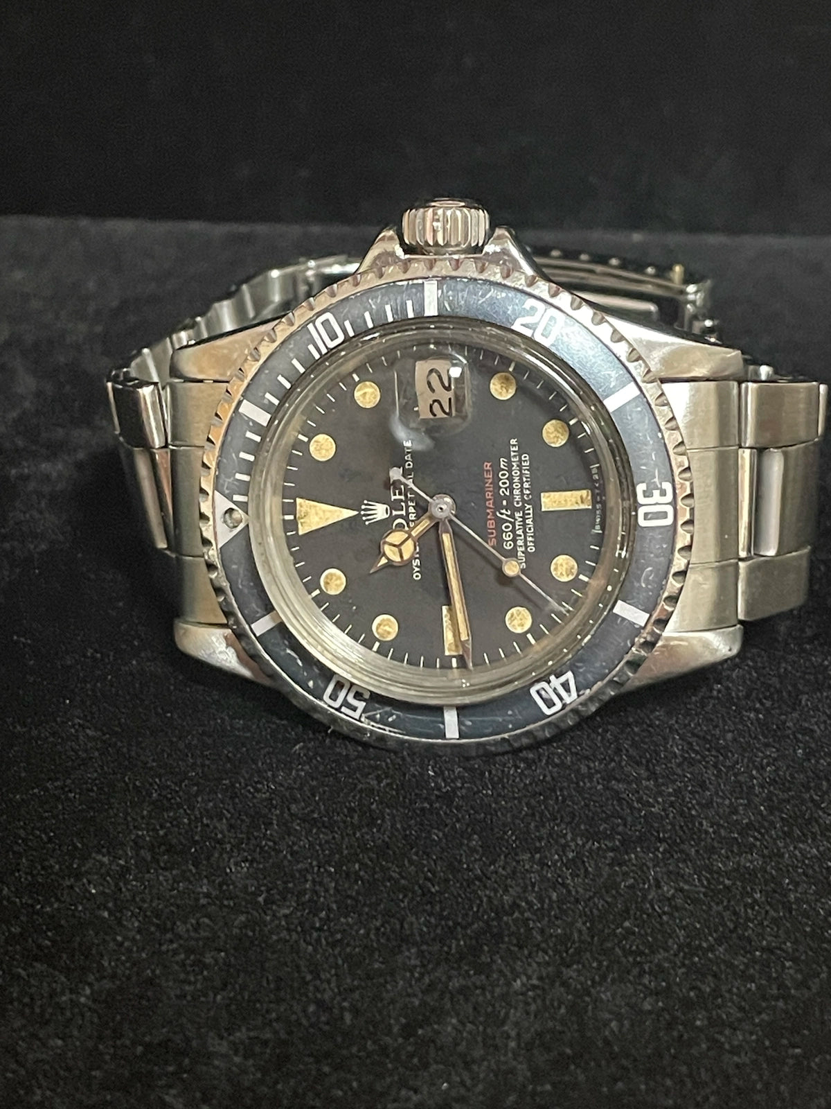 1972 Rolex Submariner 1680 Red Black Dial SS Oyster No Papers 40mm